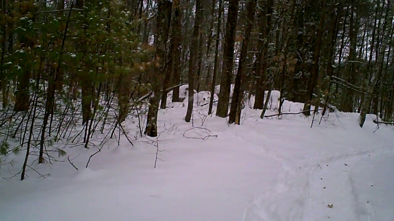 Winter Fat Biking in Musquash Conservation are, Londonderry NH YouTube