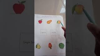 NIrS CBSE Class UKG Subject  EVS (  Single seed and Multiple  seed fruits ) pg no -85