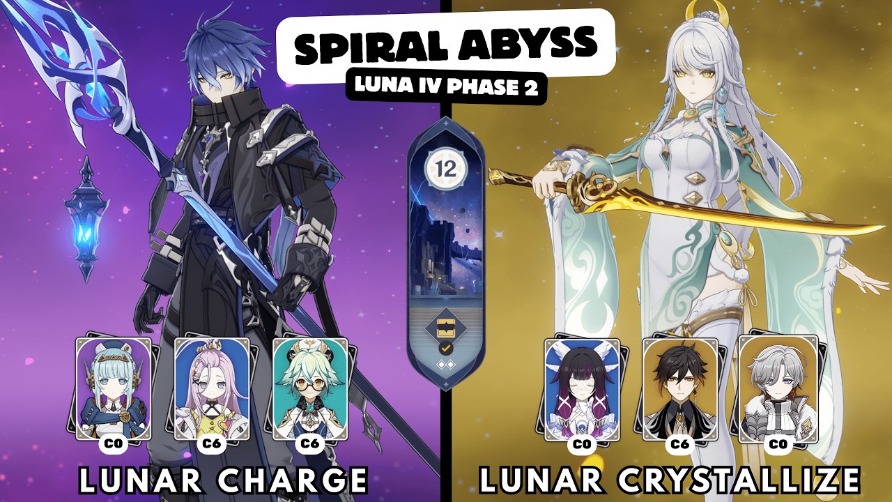 Flins C0 and Zibai C0  | Spiral Abyss Showcase Patch Luna IV (6.3) Phase 2 | Genshin Impact
