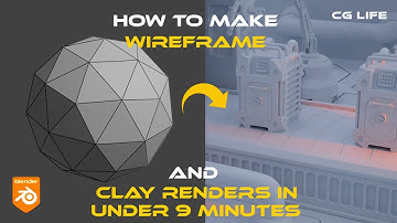 Wireframe and Clay render in under 9 minutes | Blender Tutorial