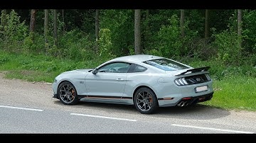 Ford Mustang Mach 1 2021 flyby full throttle racing mode - Kooks Longtube Headers