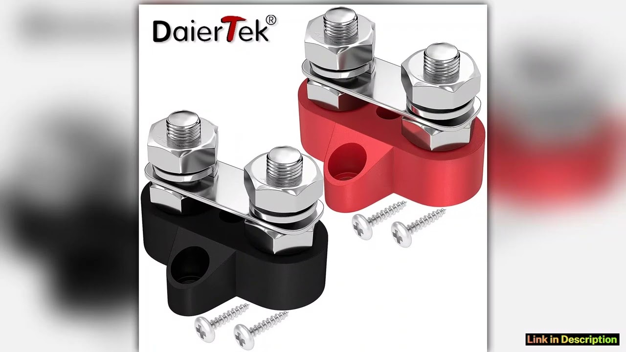 DaierTek 516 Terminal Block Studs M8 48V Junction Block Bus Bar Insulated Dual Power Distribution