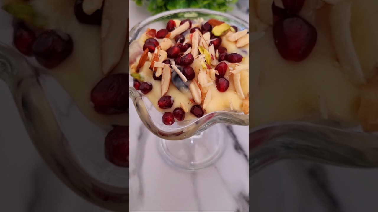 Ramadan special fruit Custard recipe 