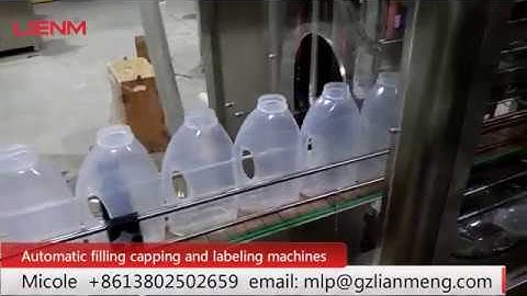 Automatic shampoo liquid soap shower gel filling capping labeling machine