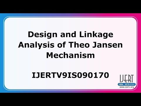 Design and Linkage Analysis of Theo Jansen Mechanism