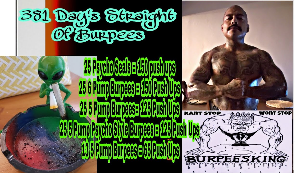 Burpees King Shoulder Burn Routine 381Day's Straight Of Burpees 615
