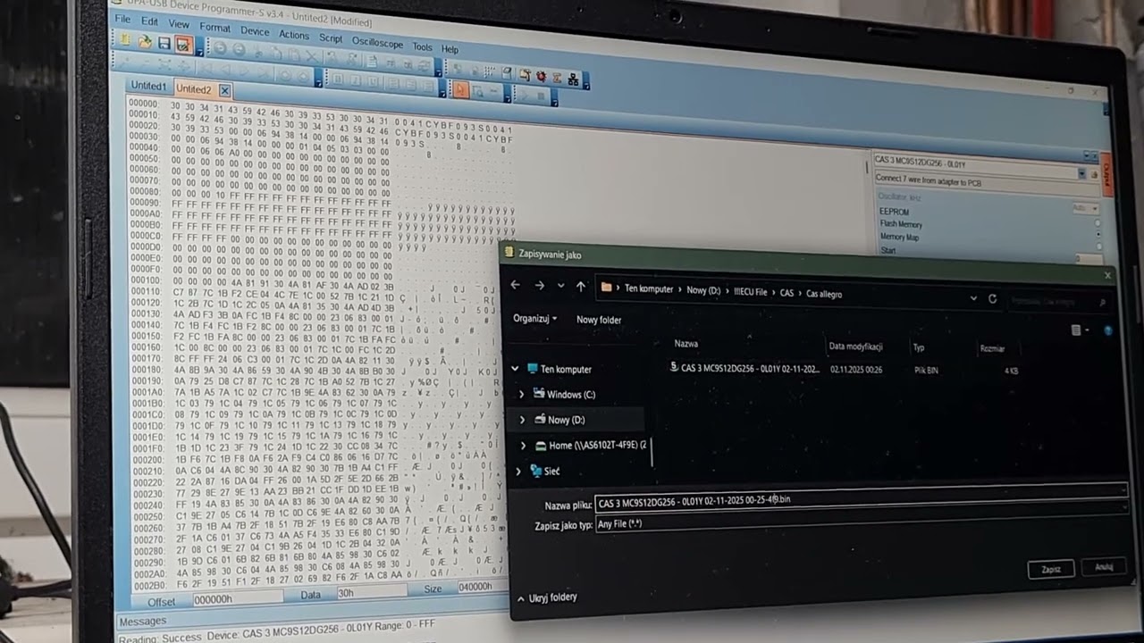 Clone CAS in BMW with UPA programmer and script ATOCAN