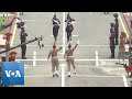Ceremony at India Border Ends Independence Day   VOA News