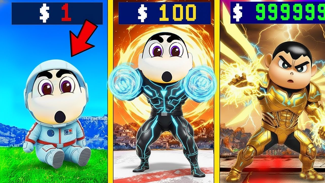 GTA V : Franklin Upgrade $1 ShinChan to $1,000,000,000 ULTIMATE ShinChan in GTA 5