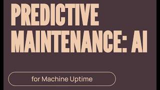 Predictive Maintenance  AI for Machine Uptime #predictivemaintenance  #futureofmanufacturing