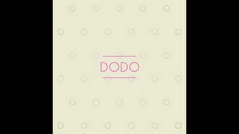 Intro voor dodo