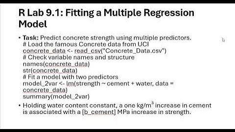 Multiple and Logistic Regression