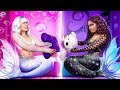 White Mermaid vs Dark Mermaid! Color Chellenge!