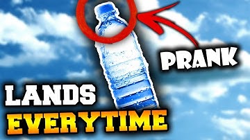 WATER BOTTLE FLIP PRANK (LANDS EVERY TIME)