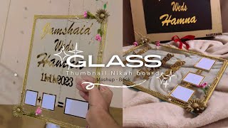 Acrylic thumbnail board for Nikah || wedding gift for him \ her || order now || full tutorial video