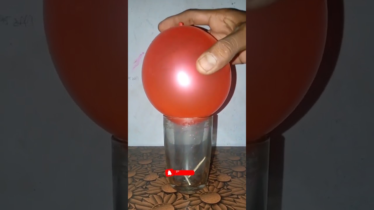 Balloons from the air Push down and pull the glass up || #experiment  #short #trending
