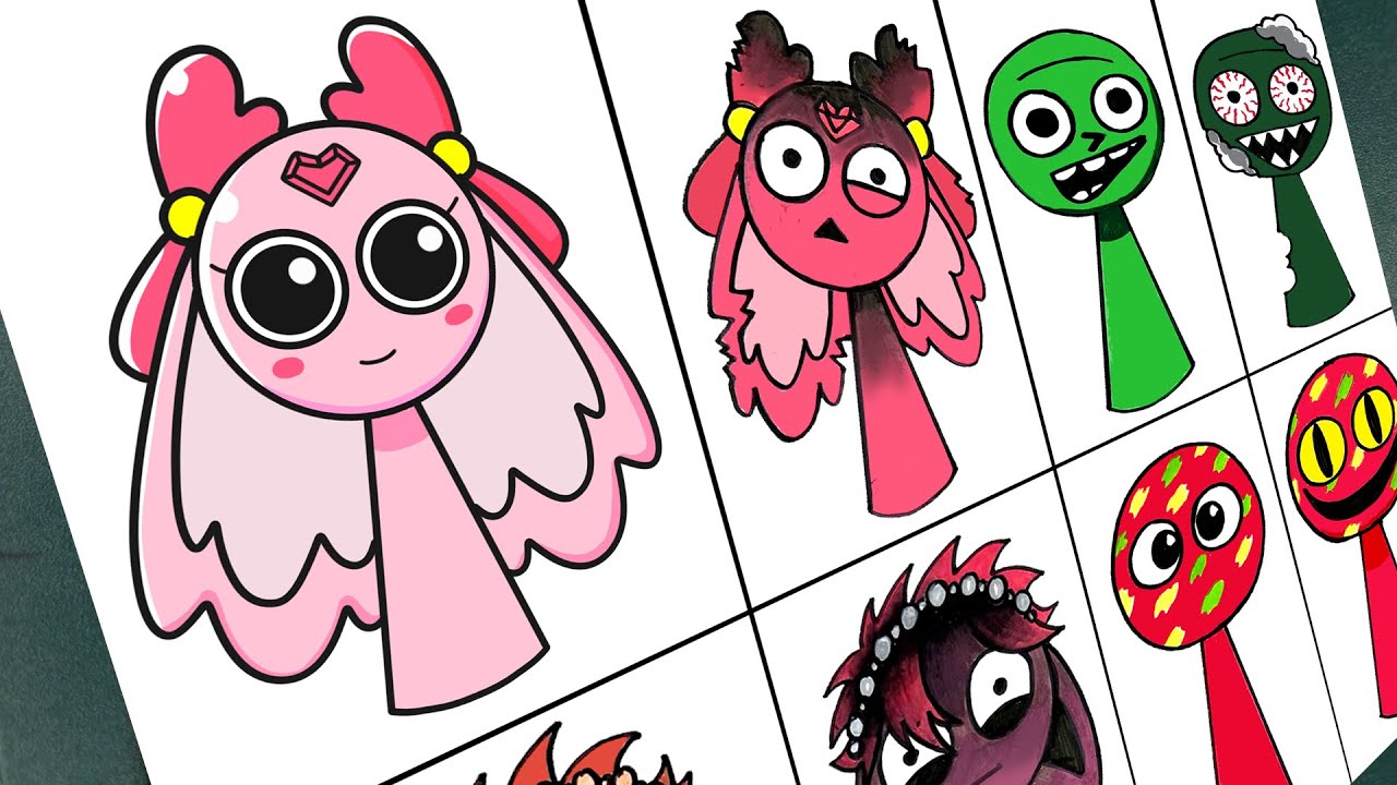 Drawing Incredibox Sprunki OC: Normal VS Horror / NEW My Sprunki OC Phase / Lu-Jaine ,DAME TU COSITA