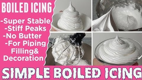 Boiled Icing Recipe | How to make boiled icing | Italian Meringue icing | Cake icing without butter
