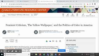 Gale Literature Resource