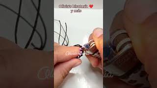 pulsera de tutorial #bisuteria #hechoamano #tutorial #pulseras #macrame #manillasdehilo #brasaletes