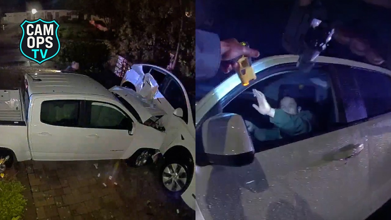 Police Chase Ends in a Crash #police #bodycam #viral - YouTube