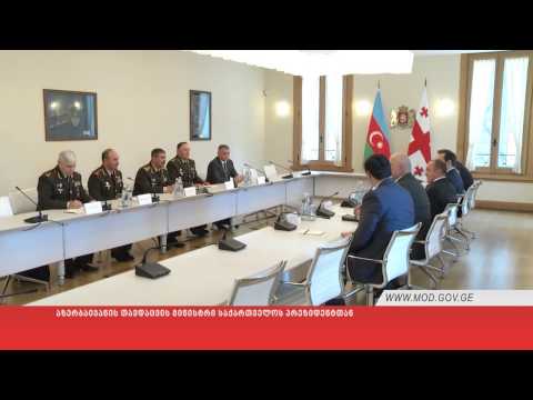 აზერბაიჯანის თავდაცვის მინისტრი საქართველოს პრეზიდენტთან