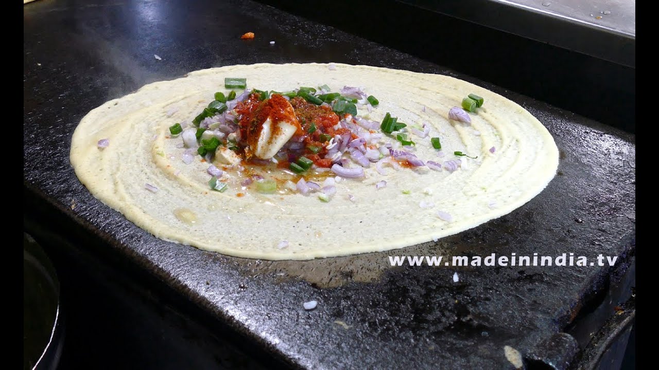 HOW TO MAKE ONION RAVA DOSA Quick Instant Rava Dosa 4K VIDEO street