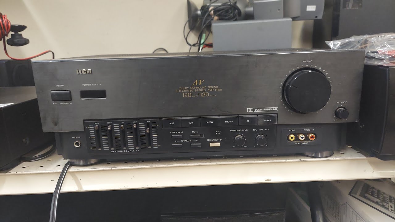 RCA PA 120-10 AV Dolby Surround Sound Integrated stereo Amplifier
