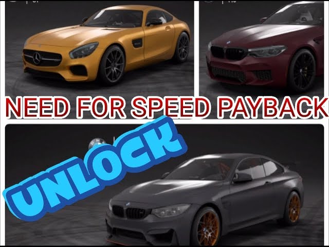 HOW TO UNLOCK CARS IN NEED FOR SPEED PAYBACK MERCEDES-AMG GT & BMW 