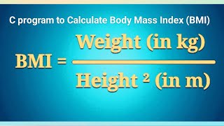 Calculate Body Mass Index (BMI) in C program 💯 #viral #shorts  #bodymassindex #coding