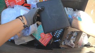 Dumpster Diving This Box is Heavy, that's a good sign!