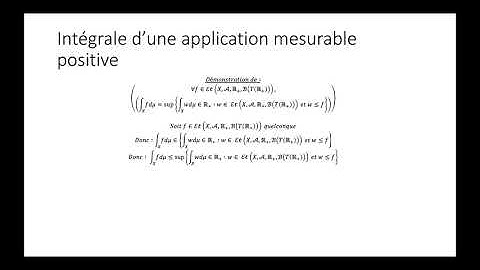 Intégration au sens d