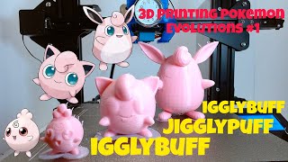 3D Printing Simultaneous Jigglypuff Igglybuff Wigglytuff Evolution Pokémon Time Lapse Wealth
