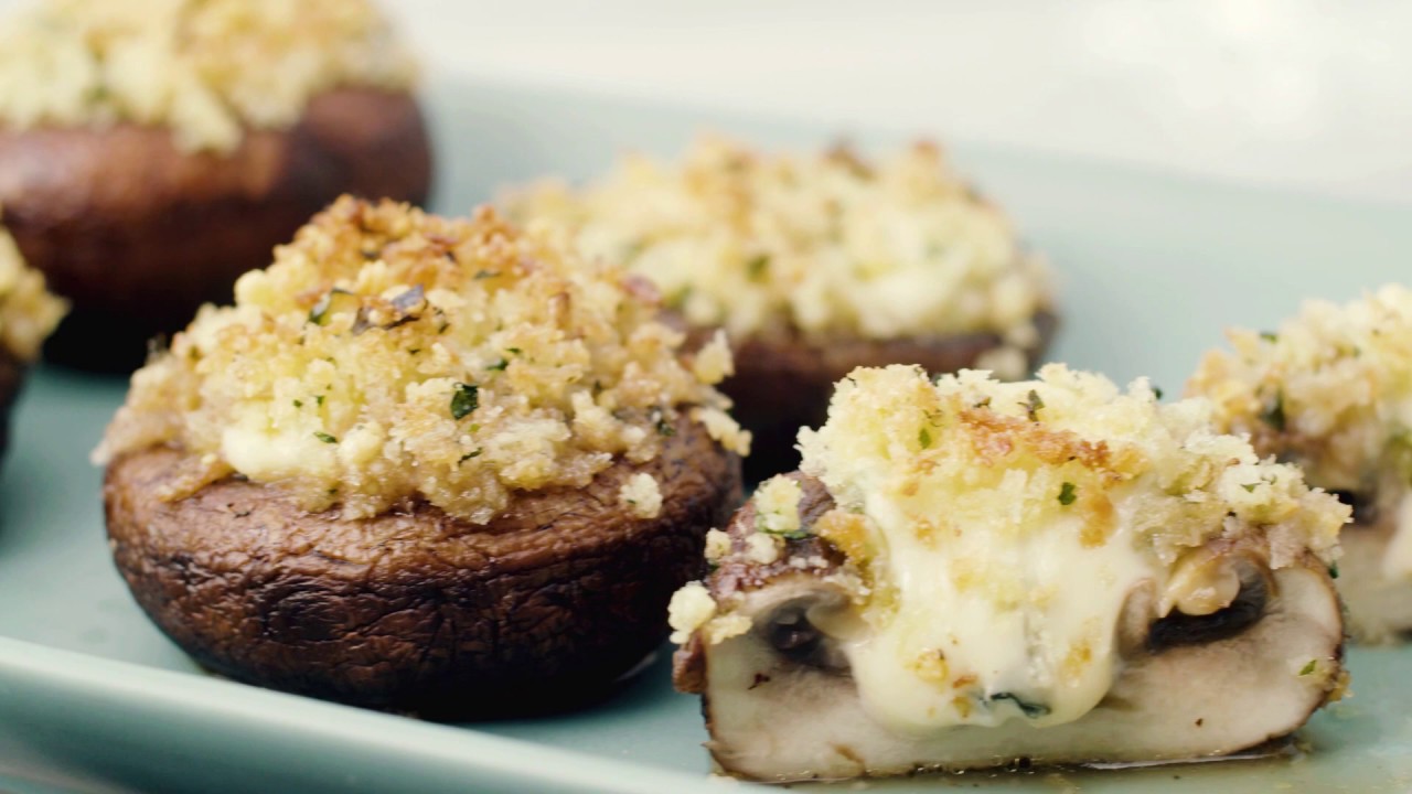 HONGOS RELLENOS AL HORNO CON QUESO AZUL Y PANKO. YouTube