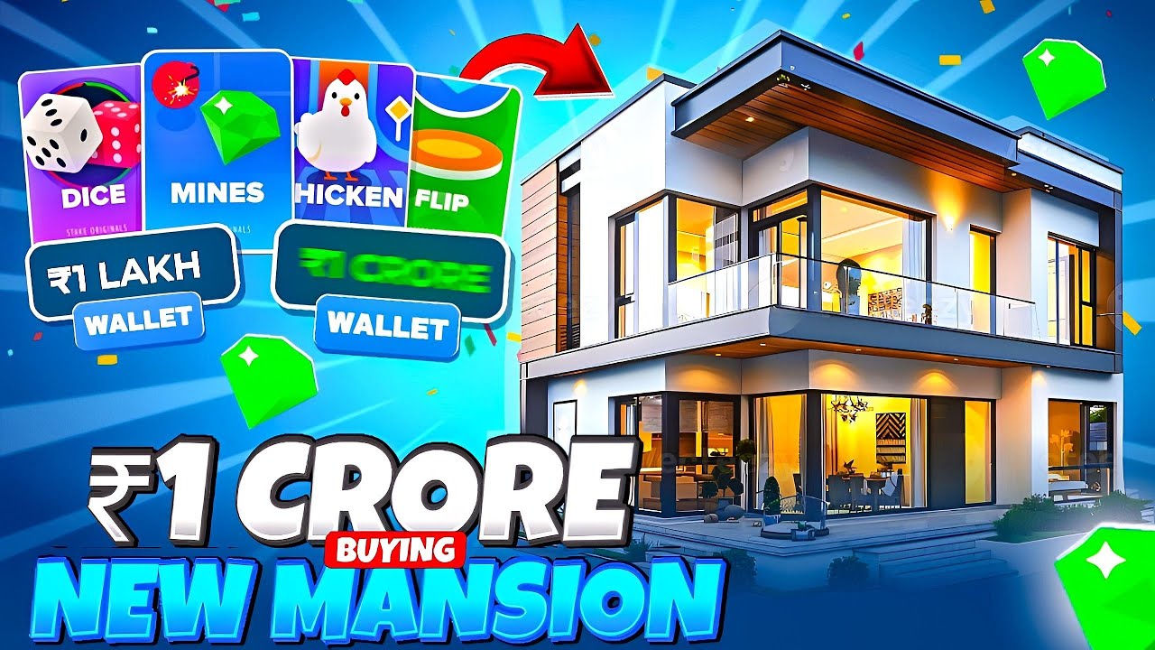 I Got A New Mansion Worth ₹1Crore  From ₹1 Lakh | Chasing 1000X On Originals Game | Best Games