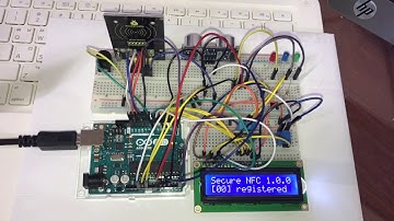 Arduino UNO + RFID-RC522 + Mifare Ultralight C + LCD 1602A + LED(Red/Blue/Green)