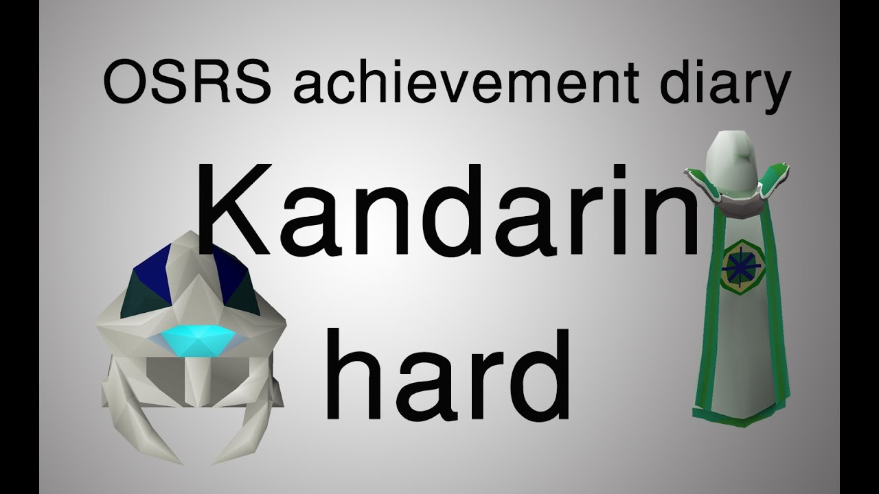 Fejl Forbigående Stræbe OSRS] Kandarin hard diary tasks guide - YouTube