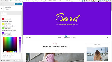 How to Change Colors in the Bard Free Wordpress Theme