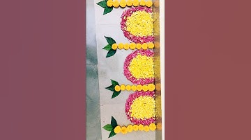 Diwali flower decoration rangoli #diwali #rangoli #flowerdecoration #flowers #festival