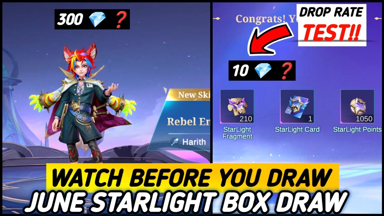 JUNE STARLIGHT LUCKY BOX DROP RATE IS GOOD?! HARITH NEW STARLIGHT SKIN ...