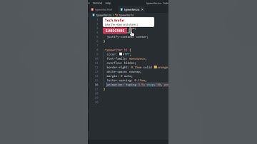 [Beginner] Typewriter effect 🔥 using css #shorts