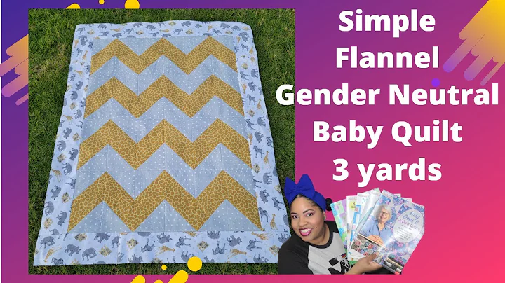Easy Fast Baby Quilt with JoAnn's Fabric| 3 yard Quilt | Chevron Pattern