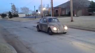 VW Dung Beetle Street Outlaws Making a Test Pass