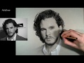 Урок №1 Как нарисовать портрет по фотографии! Kit Harington Drawing