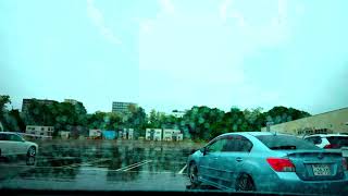4K listening in a car 9hours , ☔Rain sound on a Car Relaxation , Environment Sound