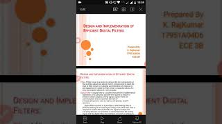 Design and Implementation of Efficient Digital Filters