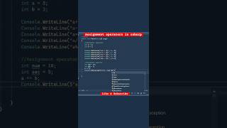 assignment operators in c# | explain assignment operator | operator in c# | #csharp