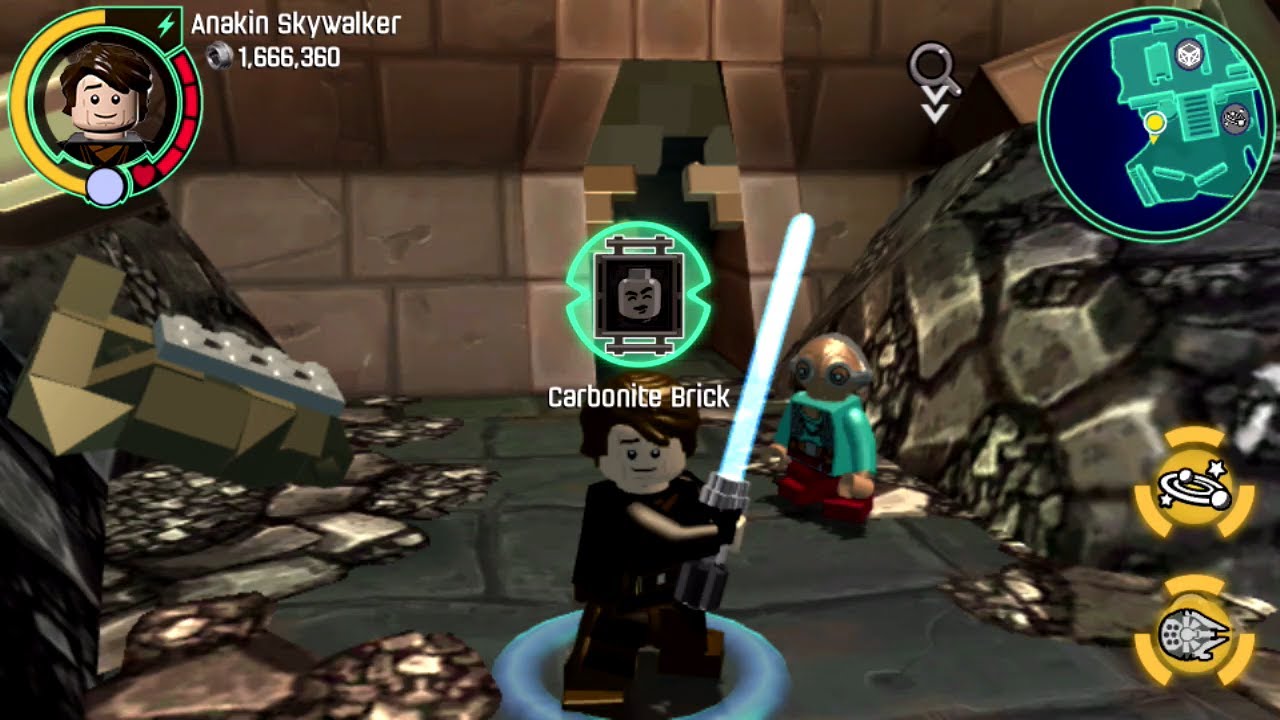 Star Wars: The Force (PS Vita/3DS/Mobile) Takodana Carbonite Brick Locations -