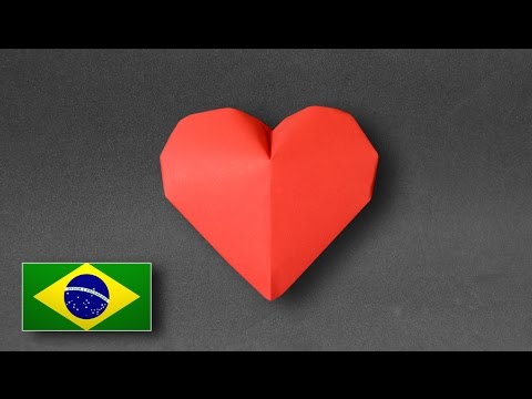 Origami: Coração Inflável ( Jeremy Shafer ) - Instruções em Português PT BR