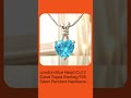 London Blue Heart Cut 2 Carat Topaz Sterling 925 Silver Pendant Necklace 8.2mm